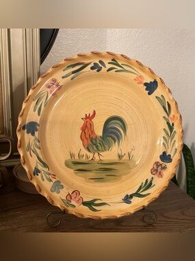 Rooster Ceramic Decorative Plate by Home Collection